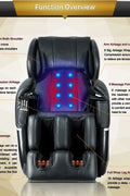 Full Body Zero Gravity Massage Chair – Black or Brown (EC77 / EC77B) - with BLACK | Sold by Uncle Wiener's Wholesale