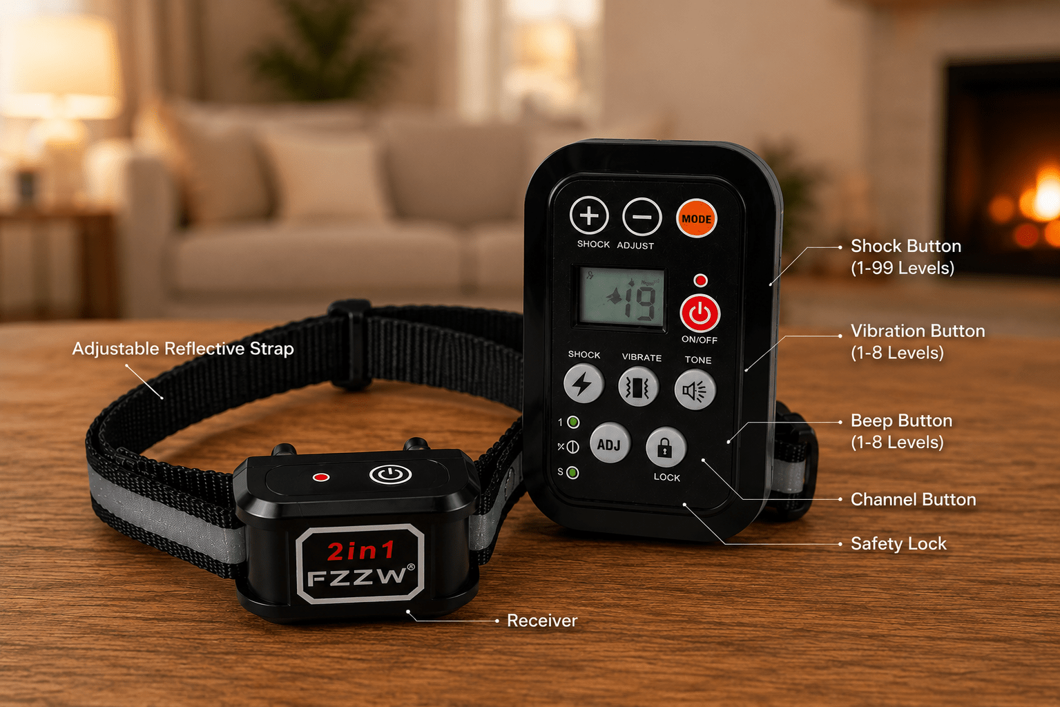 FZZW 2-in-1 Dog Training Collar & Automatic Anti-Barking Device – 1000 ft Remote Range, Model Z-8 - Electronics with | Sold by Uncle Wiener's Wholesale