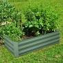 Galvanized Rectangle Raised Garden Bed – Durable Rust - Resistant Outdoor Planter - with 4 FT X 3 FT X 1 FT | Sold by Uncle Wiener's Wholesale