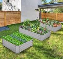 Galvanized Rectangle Raised Garden Bed – Durable Rust - Resistant Outdoor Planter - with 8 FT X 3 FT X 1 FT | Sold by Uncle Wiener's Wholesale