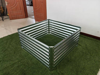 Galvanized Rectangle Raised Garden Bed – Heavy - Duty Steel Outdoor Planter Box - with 4 × 4 × 2 ft | Sold by Uncle Wiener's Wholesale