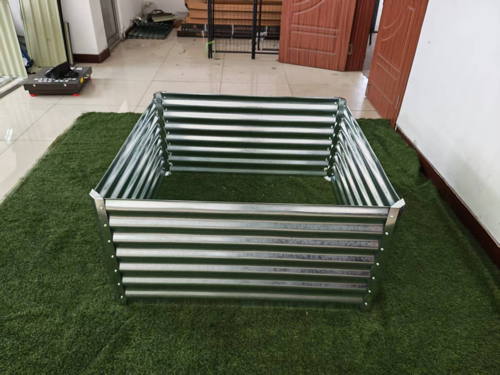 Galvanized Rectangle Raised Garden Bed – Heavy - Duty Steel Outdoor Planter Box - with 4 × 4 × 2 ft | Sold by Uncle Wiener's Wholesale