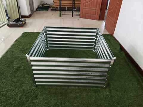 Galvanized Rectangle Raised Garden Bed – Heavy - Duty Steel Outdoor Planter Box - with 4 × 4 × 2 ft | Sold by Uncle Wiener's Wholesale