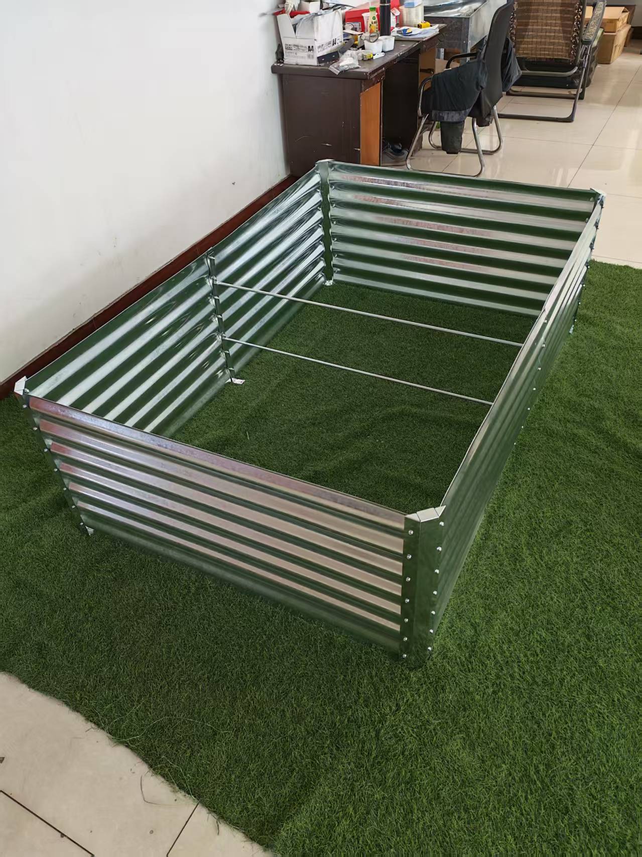 Galvanized Rectangle Raised Garden Bed – Heavy - Duty Steel Outdoor Planter Box - with 6 × 4 × 2 ft | Sold by Uncle Wiener's Wholesale