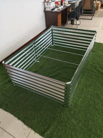 Galvanized Rectangle Raised Garden Bed – Heavy - Duty Steel Outdoor Planter Box - with 6 × 4 × 2 ft | Sold by Uncle Wiener's Wholesale