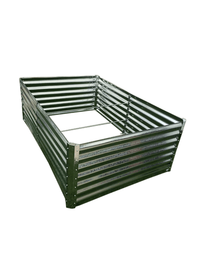 Galvanized Rectangle Raised Garden Bed – Heavy - Duty Steel Outdoor Planter Box - with 6 × 4 × 2 ft | Sold by Uncle Wiener's Wholesale