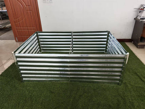 Galvanized Rectangle Raised Garden Bed – Heavy - Duty Steel Outdoor Planter Box - with 6 × 4 × 2 ft | Sold by Uncle Wiener's Wholesale