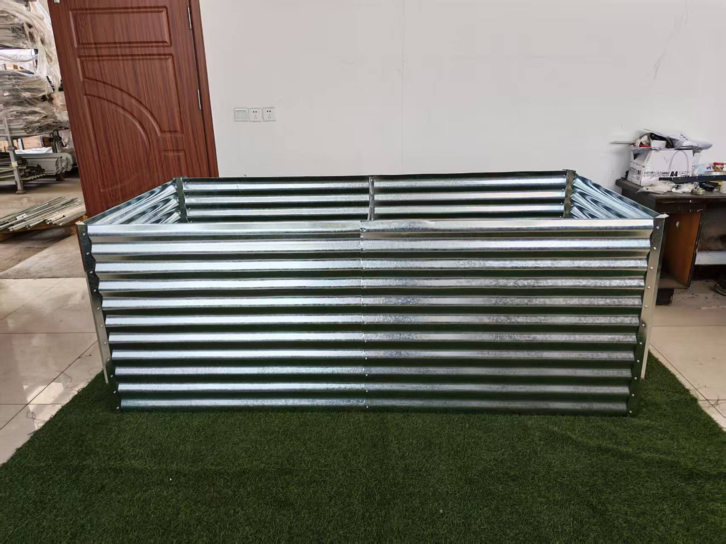 Galvanized Rectangle Raised Garden Bed – Heavy - Duty Steel Outdoor Planter Box - with 8 × 4 × 3 ft | Sold by Uncle Wiener's Wholesale