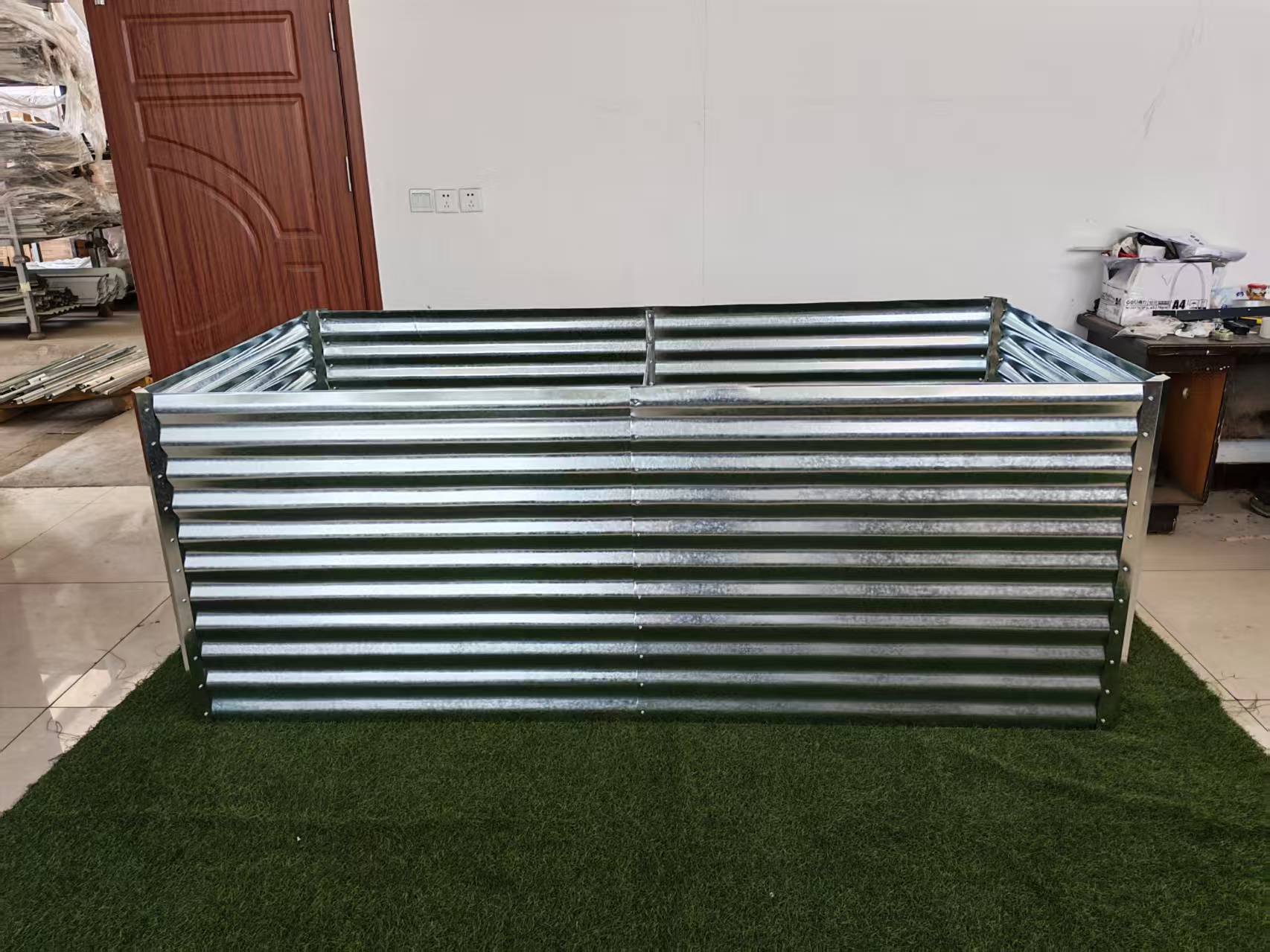 Galvanized Rectangle Raised Garden Bed – Heavy - Duty Steel Outdoor Planter Box - with 8 × 4 × 3 ft | Sold by Uncle Wiener's Wholesale