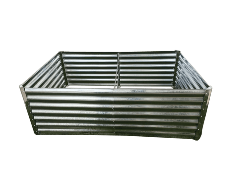 Galvanized Rectangle Raised Garden Bed – Heavy - Duty Steel Outdoor Planter Box - with 6 × 4 × 2 ft | Sold by Uncle Wiener's Wholesale
