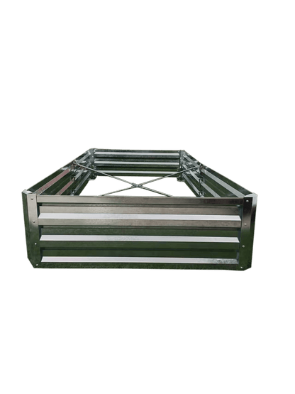 Galvanized Rectangle Raised Garden Bed – Heavy - Duty Steel Outdoor Planter Box - with 6 × 3 × 1 ft | Sold by Uncle Wiener's Wholesale