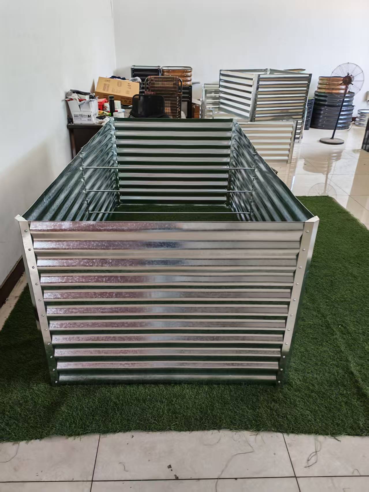 Galvanized Rectangle Raised Garden Bed – Heavy - Duty Steel Outdoor Planter Box - with 8 × 4 × 3 ft | Sold by Uncle Wiener's Wholesale