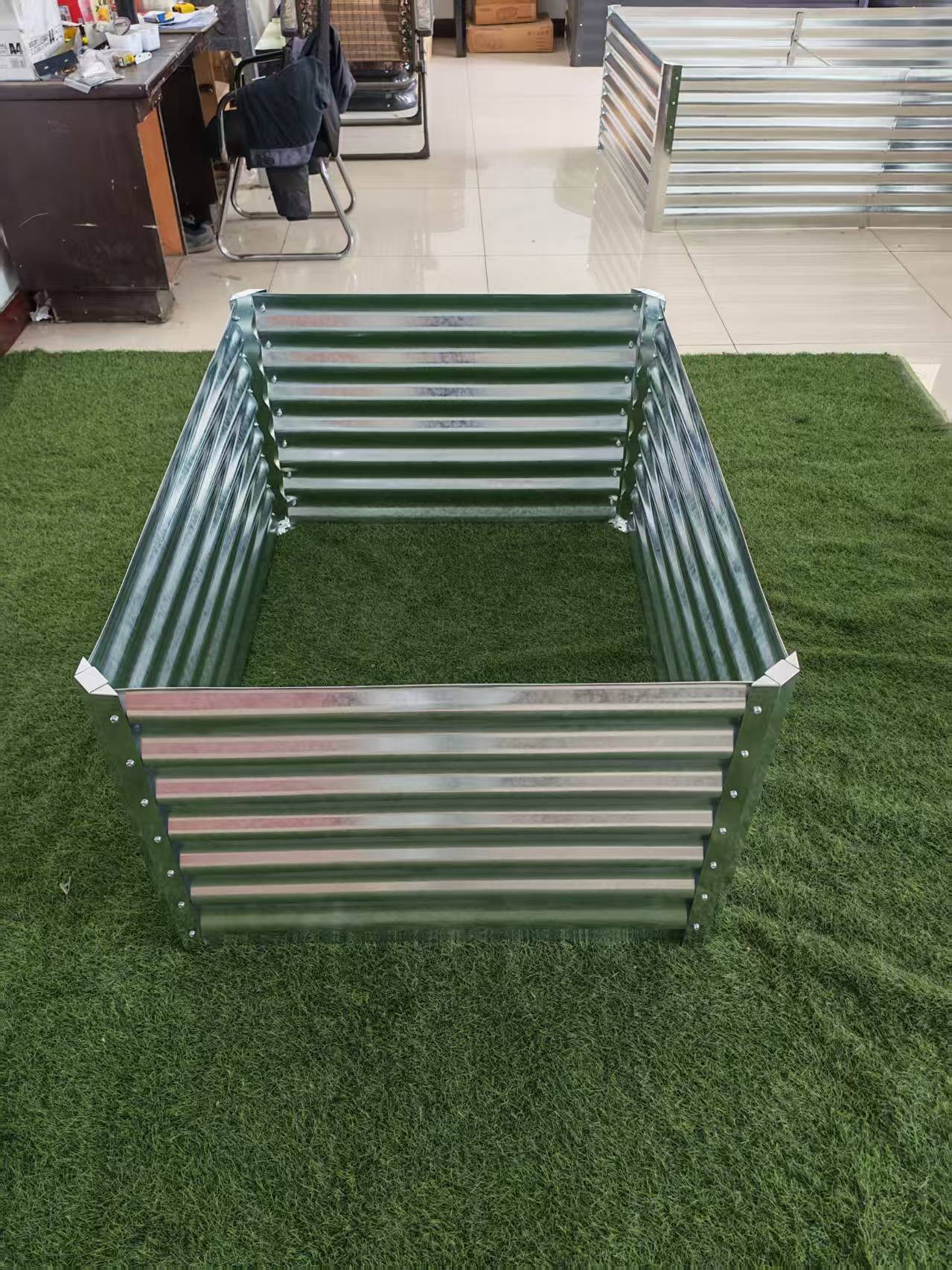 Galvanized Rectangle Raised Garden Bed – Heavy - Duty Steel Outdoor Planter Box - with 4 × 3 × 2 ft | Sold by Uncle Wiener's Wholesale