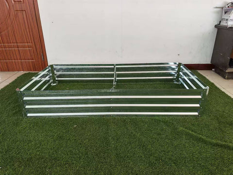 Galvanized Rectangle Raised Garden Bed – Heavy - Duty Steel Outdoor Planter Box - with 6 × 3 × 1 ft | Sold by Uncle Wiener's Wholesale
