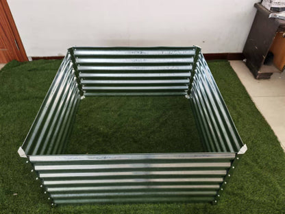 Galvanized Rectangle Raised Garden Bed – Heavy - Duty Steel Outdoor Planter Box - with 4 × 4 × 2 ft | Sold by Uncle Wiener's Wholesale