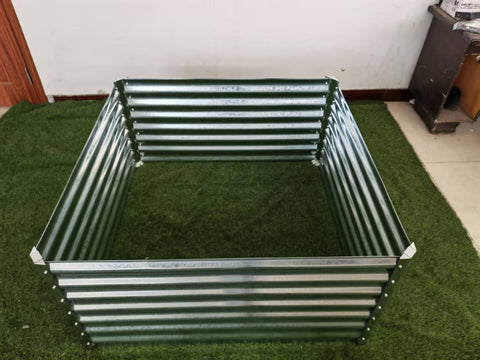 Galvanized Rectangle Raised Garden Bed – Heavy - Duty Steel Outdoor Planter Box - with 4 × 4 × 2 ft | Sold by Uncle Wiener's Wholesale
