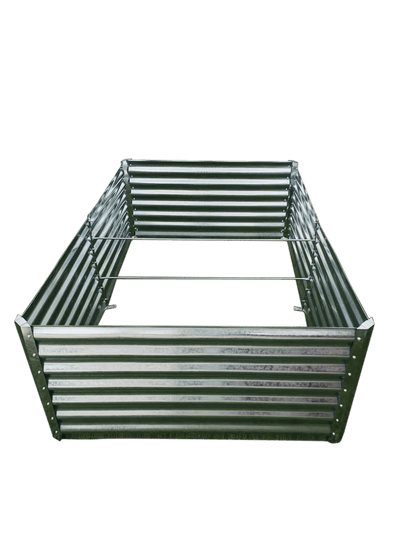 Galvanized Rectangle Raised Garden Bed – Heavy - Duty Steel Outdoor Planter Box - with 6 × 4 × 2 ft | Sold by Uncle Wiener's Wholesale