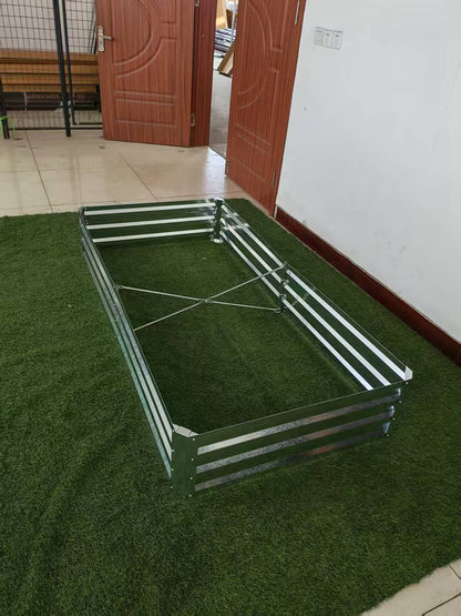 Galvanized Rectangle Raised Garden Bed – Heavy - Duty Steel Outdoor Planter Box - with 6 × 3 × 1 ft | Sold by Uncle Wiener's Wholesale