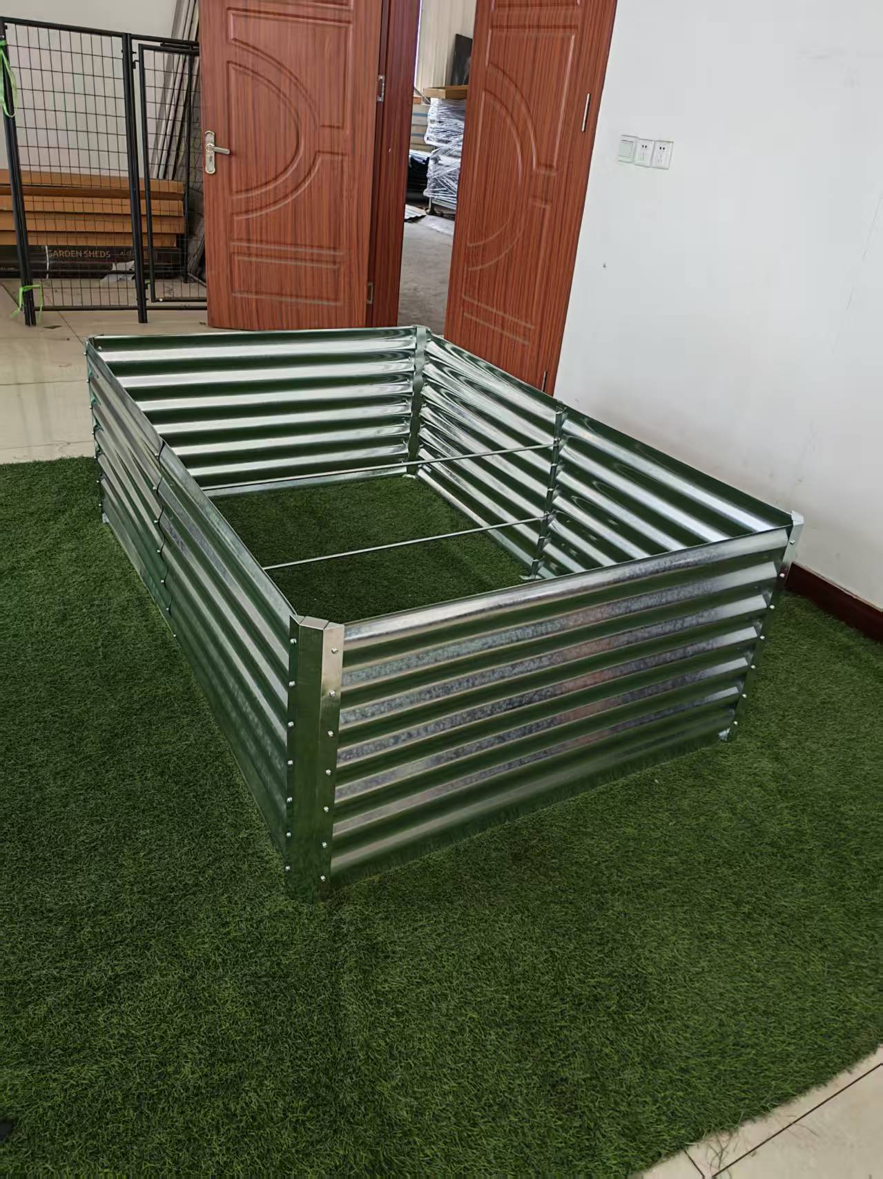 Galvanized Rectangle Raised Garden Bed – Heavy - Duty Steel Outdoor Planter Box - with 6 × 4 × 2 ft | Sold by Uncle Wiener's Wholesale