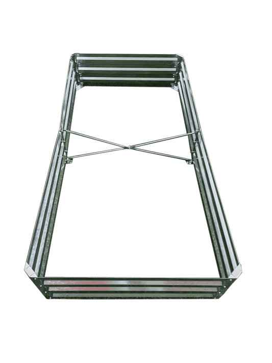 Galvanized Rectangle Raised Garden Bed – Heavy - Duty Steel Outdoor Planter Box - with 6 × 3 × 1 ft | Sold by Uncle Wiener's Wholesale