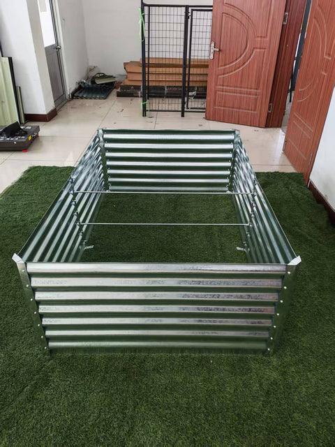Galvanized Rectangle Raised Garden Bed – Heavy - Duty Steel Outdoor Planter Box - with 6 × 4 × 2 ft | Sold by Uncle Wiener's Wholesale