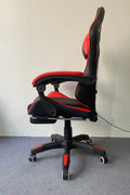 Gaming Chair with Footrest & Bluetooth Speakers – Ergonomic PU Leather Recliner GC670 - with Red | Sold by Uncle Wiener's Wholesale