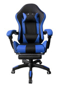 Gaming Chair with Footrest & Bluetooth Speakers – Ergonomic PU Leather Recliner GC670 - with Blue | Sold by Uncle Wiener's Wholesale