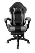 Gaming Chair with Footrest & Bluetooth Speakers – Ergonomic PU Leather Recliner GC670 - with Gray | Sold by Uncle Wiener's Wholesale