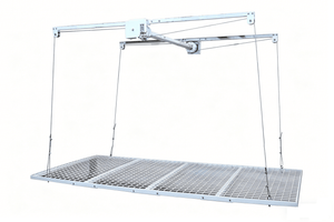 Garage Overhead Storage Lift Platform 4x8 ft Ceiling Mounted Rack 325 lb Capacity CR048A