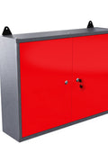 Garage Storage Metal Wall Cabinet – Modular Tool Organizer TC002 - with Red & Black | Sold by Uncle Wiener's Wholesale