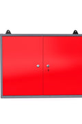 Garage Storage Metal Wall Cabinet – Modular Tool Organizer TC002 - with Red & Black | Sold by Uncle Wiener's Wholesale