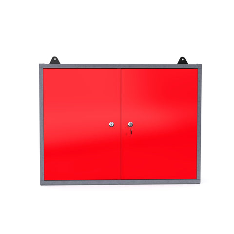 Garage Storage Metal Wall Cabinet – Modular Tool Organizer TC002 - with Red & Black | Sold by Uncle Wiener's Wholesale