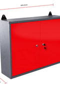 Garage Storage Metal Wall Cabinet – Modular Tool Organizer TC002 - with Red & Black | Sold by Uncle Wiener's Wholesale