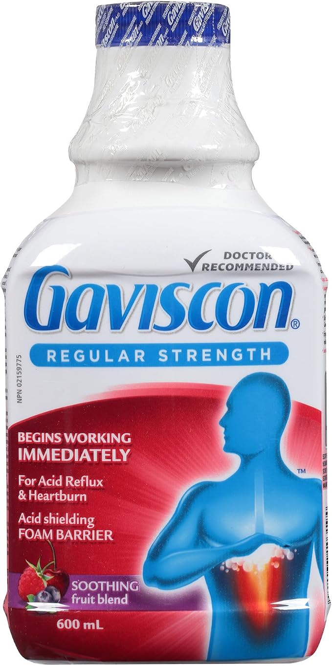 Gaviscon Regular Strength Liquid Antacid 340 mL – Fast Heartburn & Acid Reflux Relief - Snack with | Sold by Uncle Wiener's Wholesale