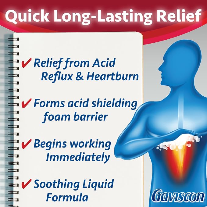 Gaviscon Regular Strength Liquid Antacid 340 mL – Fast Heartburn & Acid Reflux Relief - Snack with | Sold by Uncle Wiener's Wholesale