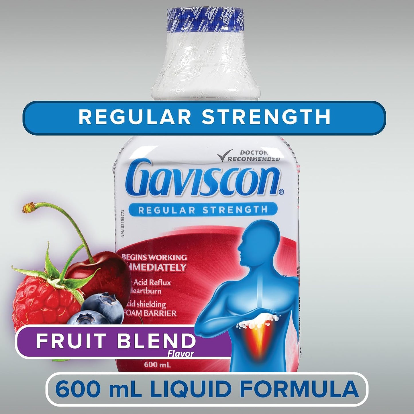 Gaviscon Regular Strength Liquid Antacid 340 mL – Fast Heartburn & Acid Reflux Relief - Snack with | Sold by Uncle Wiener's Wholesale