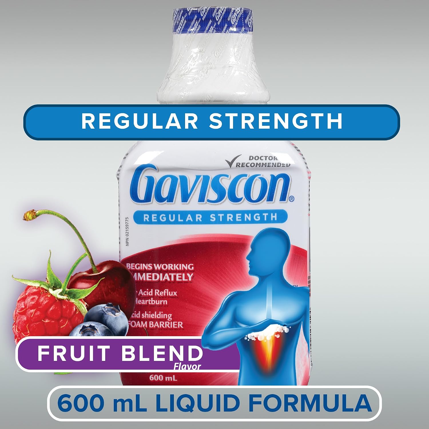 Gaviscon Regular Strength Liquid Antacid 340 mL – Fast Heartburn & Acid Reflux Relief - Snack with | Sold by Uncle Wiener's Wholesale