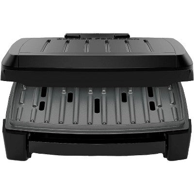 George Foreman Fully Submersible Grill, NEW Dishwasher Safe, Wash the Entire Grill, Easy - to - Clean Nonstick, Black/Grey - with Dimensions (Overall): 4 inches (H) x 10 inches (W) x 11 inches (D) | Sold by Uncle Wiener's Wholesale