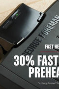 George Foreman Fully Submersible Grill, NEW Dishwasher Safe, Wash the Entire Grill, Easy - to - Clean Nonstick, Black/Grey - with <B>Dimensions (Overall):</B> 4 inches (H) x 10 inches (W) x 11 inches (D) | Sold by Uncle Wiener's Wholesale