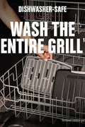 George Foreman Fully Submersible Grill, NEW Dishwasher Safe, Wash the Entire Grill, Easy - to - Clean Nonstick, Black/Grey - with <B>Dimensions (Overall):</B> 4 inches (H) x 10 inches (W) x 11 inches (D) | Sold by Uncle Wiener's Wholesale
