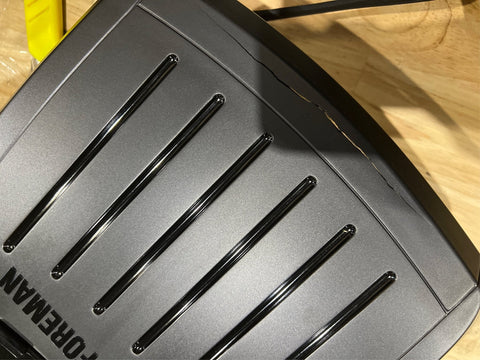 George Foreman Fully Submersible Grill, NEW Dishwasher Safe, Wash the Entire Grill, Easy - to - Clean Nonstick, Black/Grey - with Dimensions (Overall): 4 inches (H) x 10 inches (W) x 11 inches (D) | Sold by Uncle Wiener's Wholesale