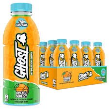 Ghost Hydration Orange Squeeze Sports Drink 16.9 fl oz, 12 - Pack | Exp. 03/2025 - Sports Hydration Drink / Expired Inventory with 16.9 fl oz | Sold by Uncle Wiener's Wholesale