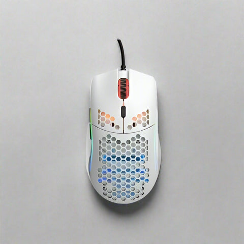 Glorious Model O - Mouse - optical - 6 buttons - wired - USB 2.0 - matte white - with White | Sold by Uncle Wiener's Wholesale