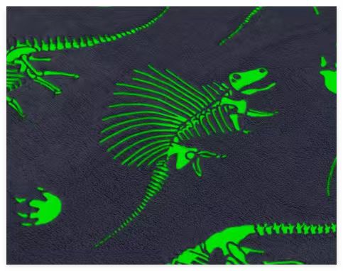 Glow - in - the - Dark Kids Throw Blanket – Unicorn or Dinosaur – 59" × 79" - with Glow - in - the - Dark Unicorn 59" × 79" | Sold by Uncle Wiener's Wholesale