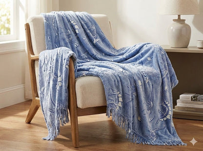 Glow - in - the - Dark Kids Throw Blanket – Unicorn or Dinosaur – 59" × 79" - with Glow - in - the - Dark Unicorn 59" × 79" | Sold by Uncle Wiener's Wholesale