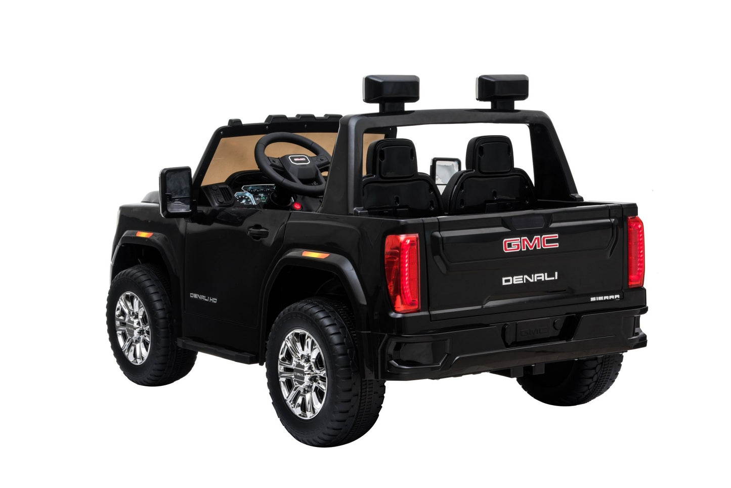 GMC Denali 12V Electric Ride - On Car for Kids | 2 - Seater, EVA Wheels, Remote Control, Leather Seat RIDE368BK - with | Sold by Uncle Wiener's Wholesale