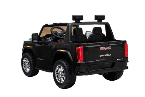 GMC Denali 12V Electric Ride - On Car for Kids | 2 - Seater, EVA Wheels, Remote Control, Leather Seat RIDE368BK - with | Sold by Uncle Wiener's Wholesale