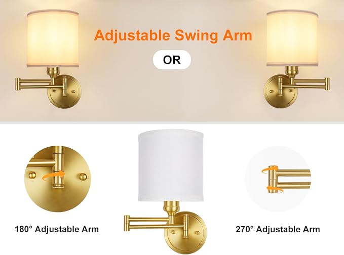 GOODATE Battery Operated Wall Sconce Set of 2 – Rechargeable Wireless Wall Lamps with Remote Control, 15 Color Dimmable LED Lights & White Fabric Shades - Furniture with | Sold by Uncle Wiener's Wholesale