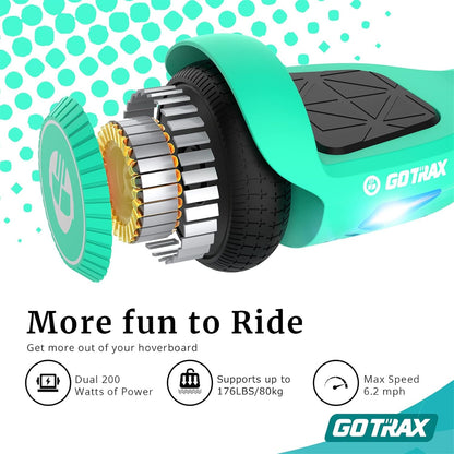 Gotrax EDGE Hoverboard – 6.5" LED Wheels, Dual 200W Motors, UL2272 Self - Balancing Scooter GTXEDGETEAL - with | Sold by Uncle Wiener's Wholesale
