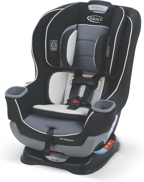 Graco Extend2Fit Convertible Car Seat, 2 - in - 1 Forward & Rear - Facing Baby Car Seat, 1.8 - 30 kg (4 - 65 lb), Gotham - with | Sold by Uncle Wiener's Wholesale
